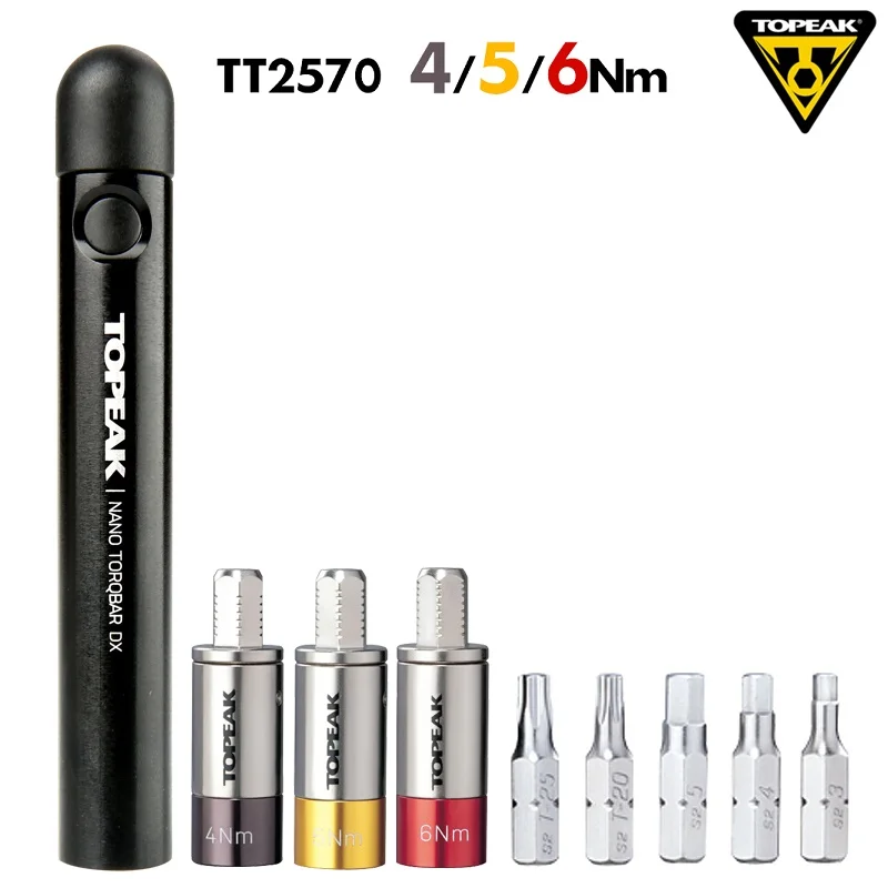 

Topeak TT2570 Nano TorqBar DX Bicycle Torque Wrench Set Mini Bike Repairing Tool Kit Cycling Equipment Installation Torx Bits