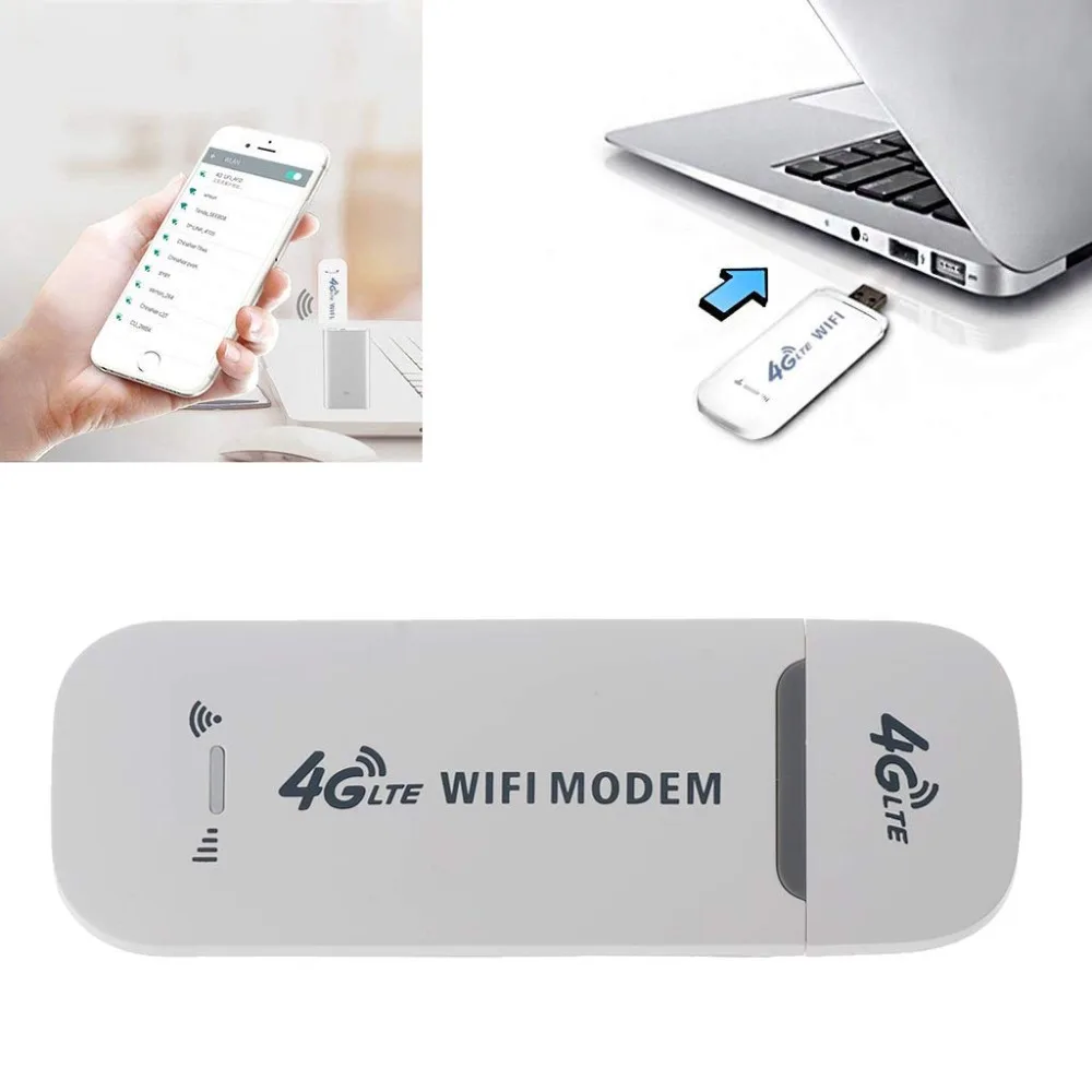 4G LTE USB модем сетевой адаптер с Wi-Fi точка доступа SIM карта 4G беспроводной маршрутизатор для рабочего стола или ноутбука