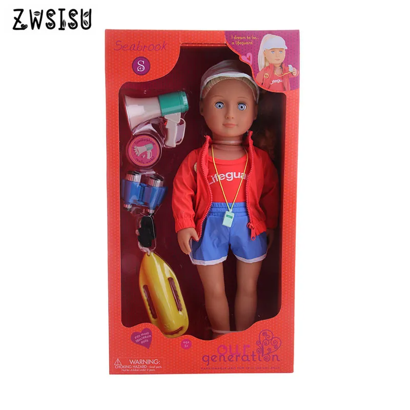 

Free Shipping By E-packet Realistic (Include the Doll )11Pcs/Set 18 Inch American Doll & 43 Cm Born Doll For Generation Toy Gift