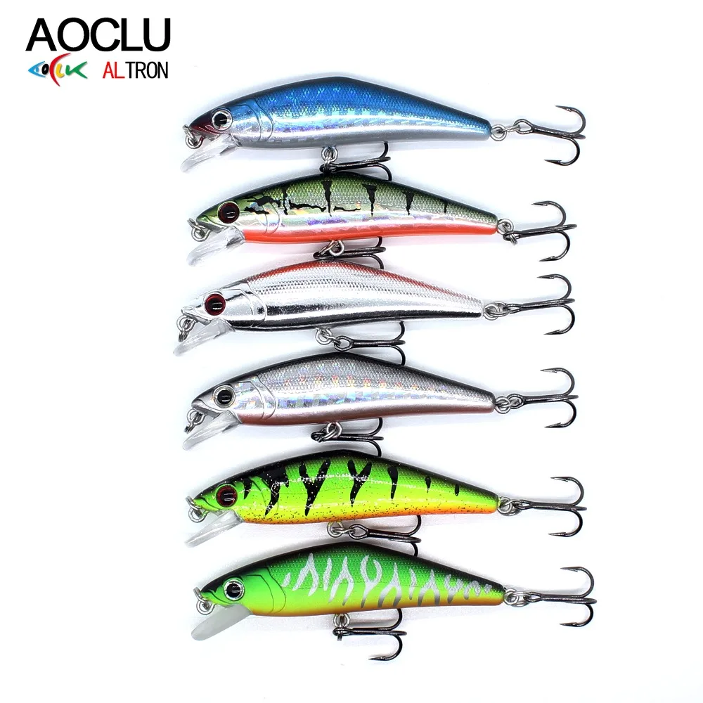 AOCLU jerkbait wobblers فائق الجودة 6 ألوان 58.8 ملليمتر الطعم الثابت البلمة Crankbait الصيد السحر غرق VMC السنانير شحن مجاني AOCLU jerkbait wobblers فائق الجودة 6 ألوان 58.8 ملليمتر الطعم الثابت البلمة Crankbait الصيد السحر غرق VMC السنانير شحن مجاني
