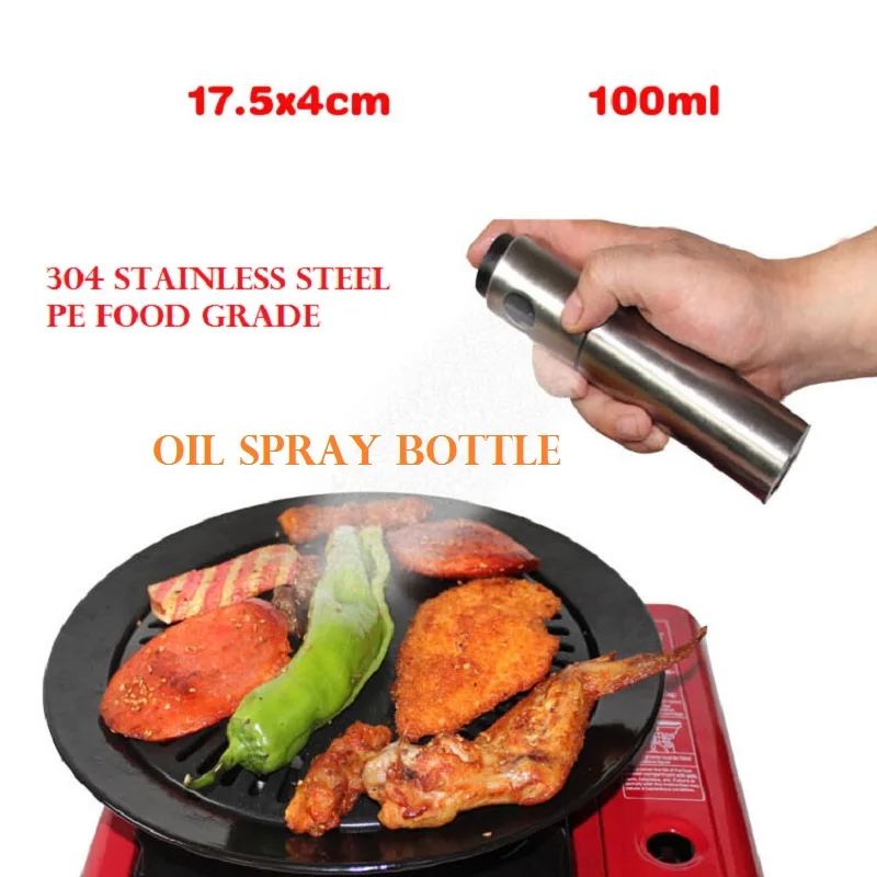 Stainless steel spray bottle barbecue spray bottle spray vinegar bottle soy sauce bottle oil