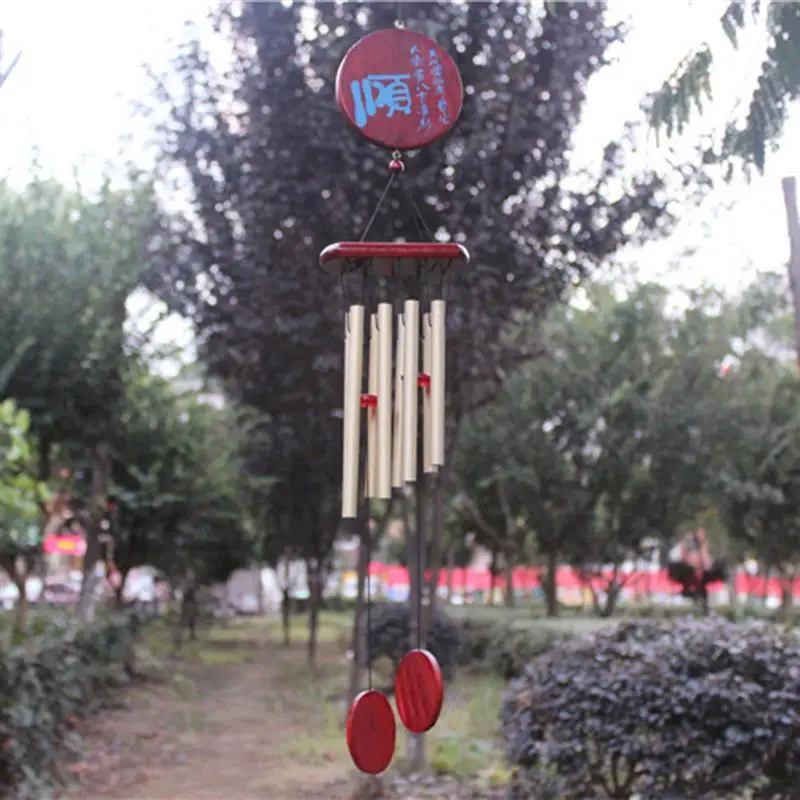 WINOMO бронза 8 трубы металлические колокольчики Wind Chime Открытый Сад висит Декор подарок(случайный Стиль