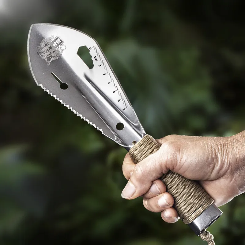 Stainless Steel Garden Shovel Spade Multi Tool Weeder With Sawtooth Hex Wrench Ruler Digging Trowel Knife Spear Garden Bonsai Stainless Steel Garden Shovel Spade Multi Tool Weeder With Sawtooth Hex Wrench Ruler Digging Trowel Knife Spear Garden Bonsai