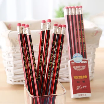 

Korea stationery child hb pencil with rubber pencil free shipping