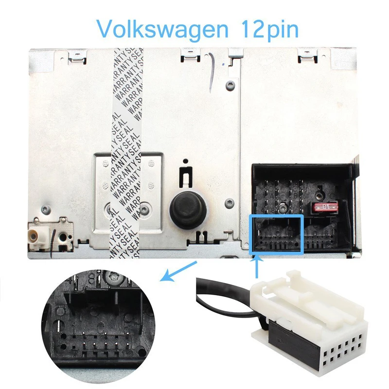 Moonet Bluetooth Автомобильный MP3 USB/AUX 3,5 мм адаптер стерео Hands Free Авто cd-чейнджер 12pin подходит для VW Audi Skoda Octavia сиденья QX991