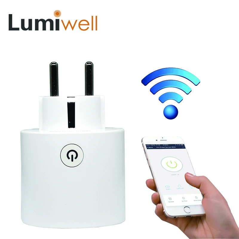 Lumiwell таймер беспроводной пульт дистанционного голосового управления ЕС wifi розетка мини розетка Умный дом wifi приложение Электрический переключатель