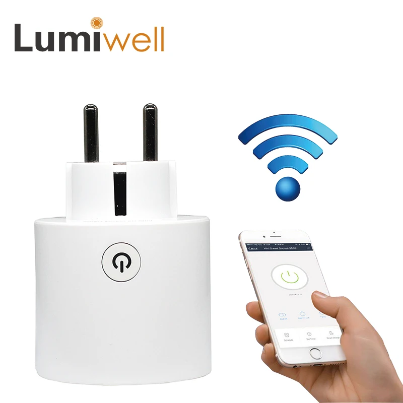 

Lumiwell Timer wireless remote voice control EU wifi power socket mini plug outlet smart Home wifi APP electric switch