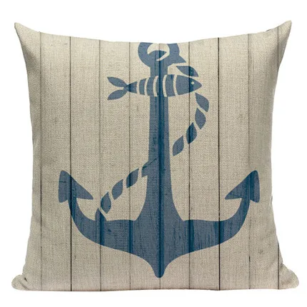 Anchor ship Throw Pillow Cover Bedding Camping Hotel Office Home ocean Decor Cushion Cover Fabric For Furniture Pillowcase - Цвет: 9