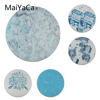 

MaiYaCa New Design Blue Ice Cubes Scattered Gamer Speed Mice Retail Rubber Mousepad Size for 20x20cm and 22x22cm Round Mousemats