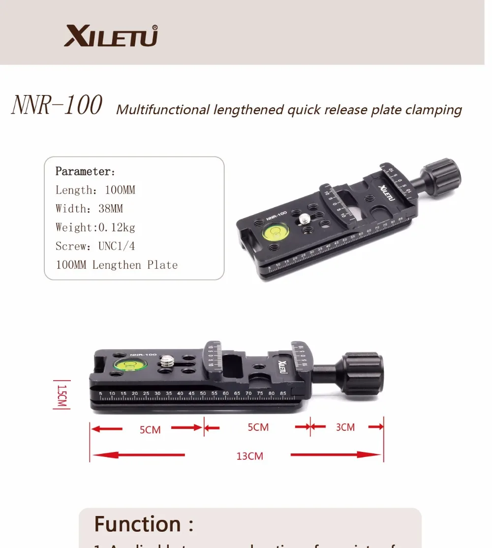 XIELTU NNR-100 Удлинительный кронштейн для монтажа камеры быстросъемная пластина для цифровой камеры Arca Swiss штатив шаровая Головка