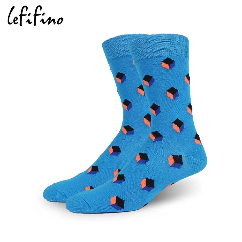 42 вида стилей, мужские носки, чёсаный хлопок, длинные забавные носки, новинка, креативный бренд, одежда, счастливые Свадебные носки для мужчин, Le61233 - Цвет: 615
