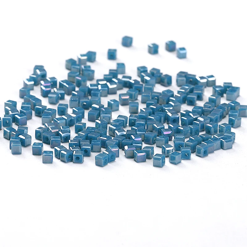 Новые бусины кристаллы Sea Blue AB 100 шт. 2 мм Австрия подвески стеклянные Квадратные