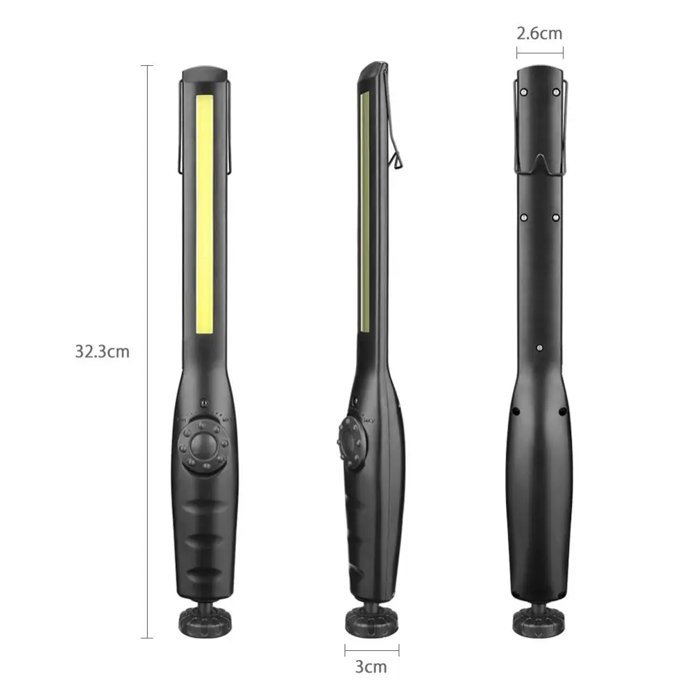 

1*COB light Strip Flashlight USB Rechargeable COB LED Work Light Torch led Car Styling Using Touchable Night Lights Lamp camping
