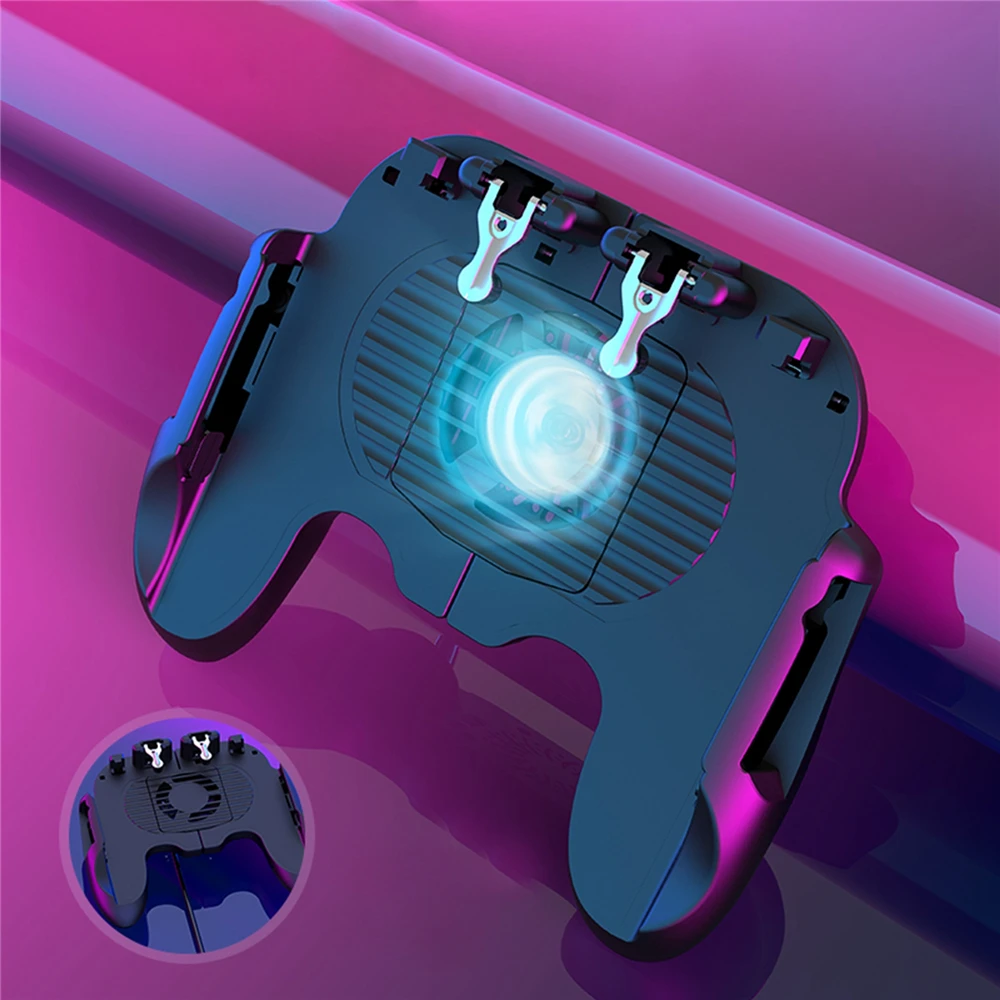  PUBG Gamepad Handle Mobile Phone Game Controller with Cooling Fan L1R1 Fire Button Shooter Trigger 