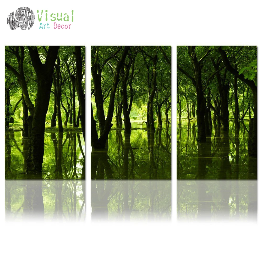 Foret Toile Mur Art Bien Concu Reflet D Arbres Verts Grande Taille Paysage Toile Impression Nature Salon Decalque Aliexpress Foret Toile Mur Art Bien Concu Reflet D Arbres Verts Grande Taille Paysage Toile Impression Nature Salon Decalque Aliexpress