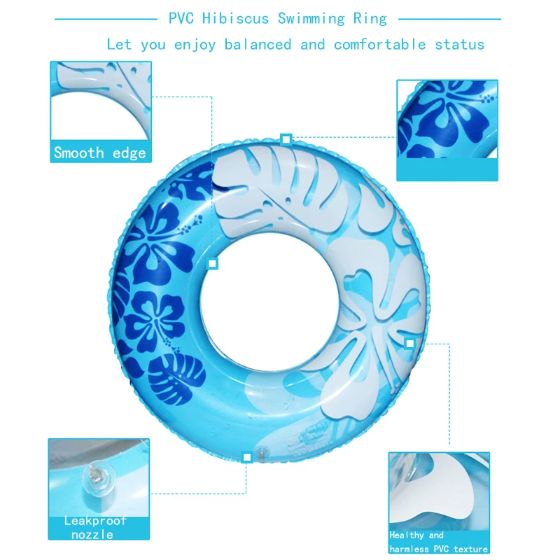 Надувные цветок гибискуса Природный плавательный округляет кольца плавать круг спортивные игрушки для мальчиков и девочек для взрослых