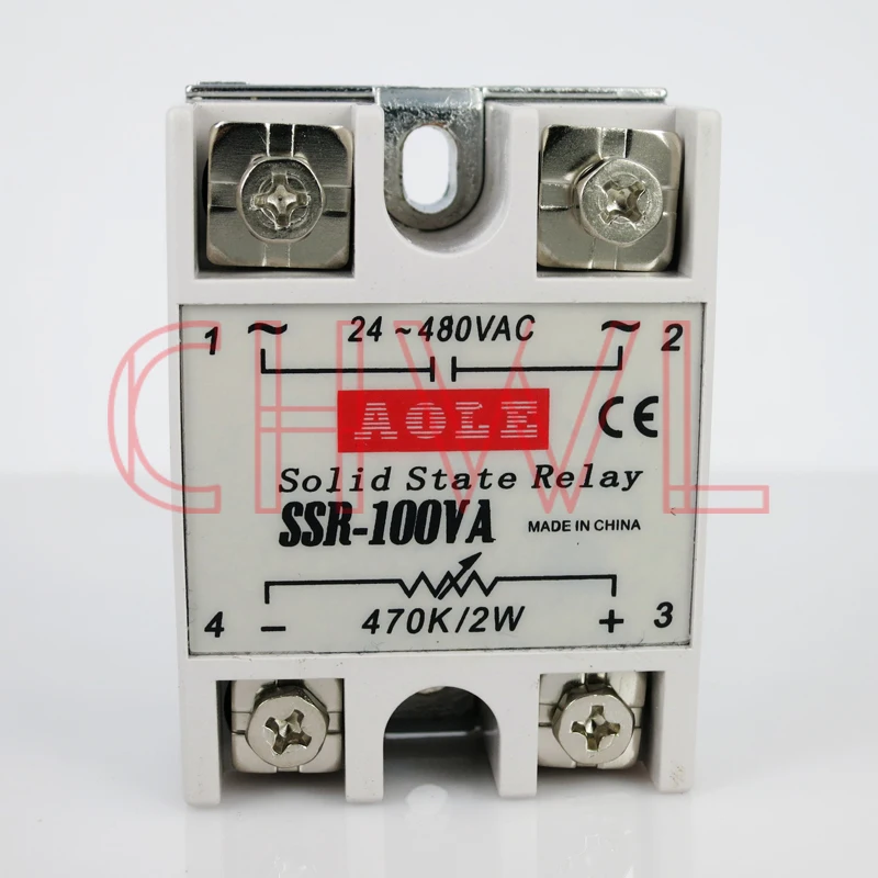 

Newest 1pcs Solid State Relay Module SSR-100VA 100A Extermal control potentiometer Input 24-380VAC Output FREE SHIPPING