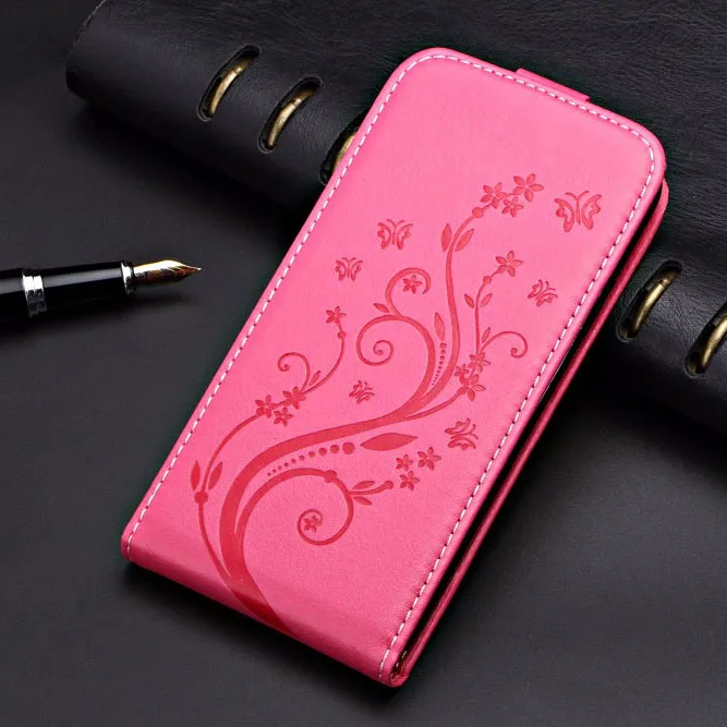 For Samsung Galaxy J4 J6 Plus J3 J5 J7 Case TPU Flip Leather Cover 3D Flower Cute Pattern Vertical Case - Color: Flower Rose