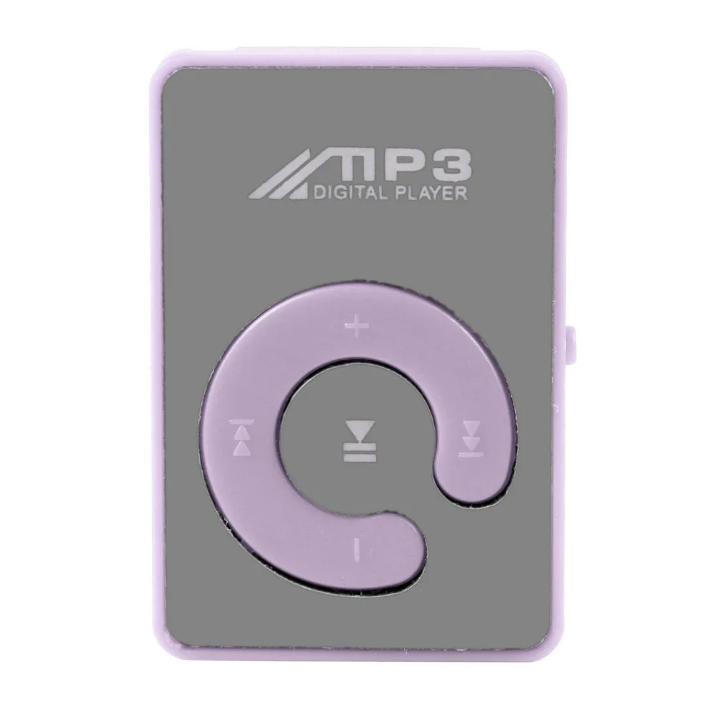 Мини-клип цветочный узор MP3 плеер музыкальный медиа поддержка Micro SD TF карта для HIPERDEAL Прямая поставка - Цвет: Фиолетовый