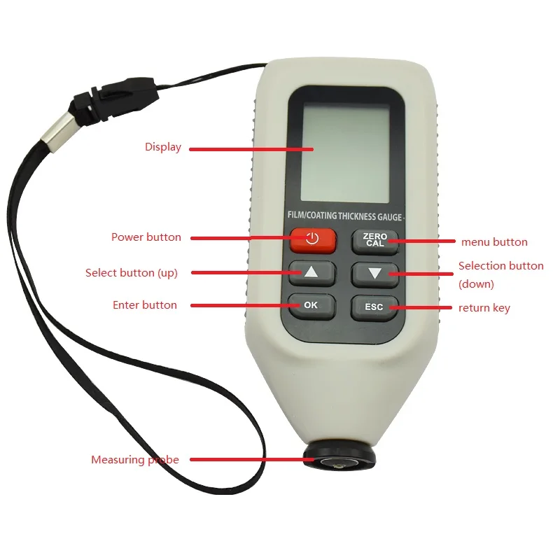 

Metal Thickness Measurement Paint Coating Thickness Gauge Car Paint Meter Thickness Meter Width Measuring Instruments
