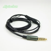 Aipinchun 3,5 мм 4-полюсный разъем DIY наушников аудио кабель с микрофоном для ремонта регулятора замена наушники из бескислородной меди, провод шнур A29