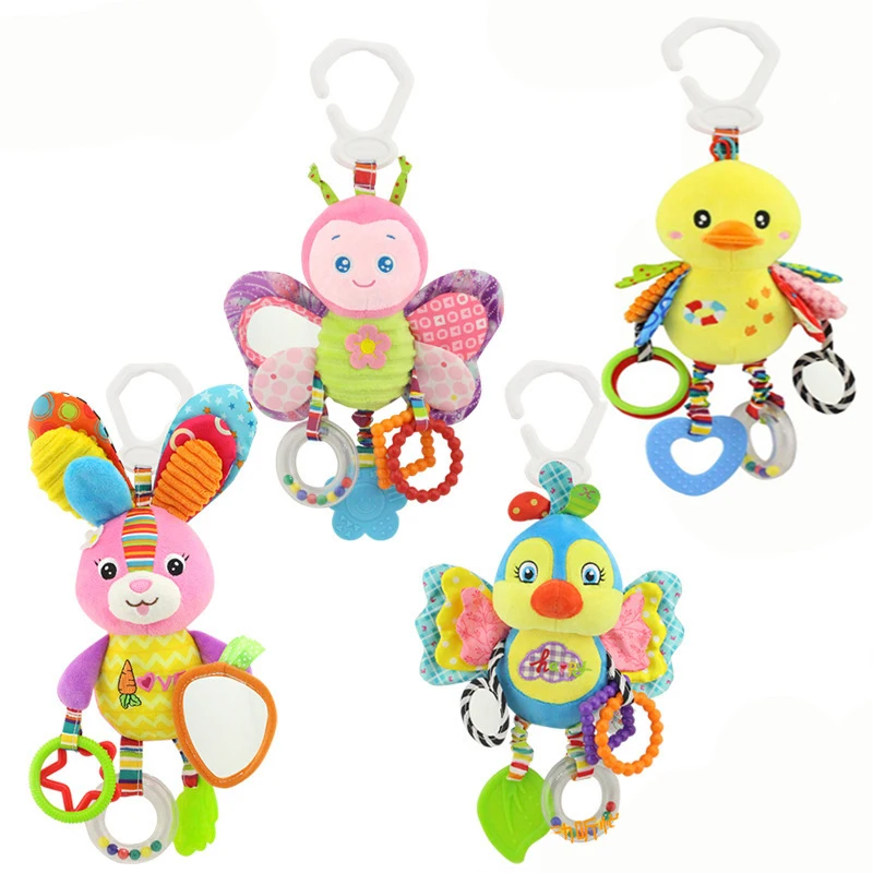 

Baby Toys 0-12months Educational Toys for Infant Teether Baby stroller Hanging Rabbit dolls Crib Moving Rattles Toys
