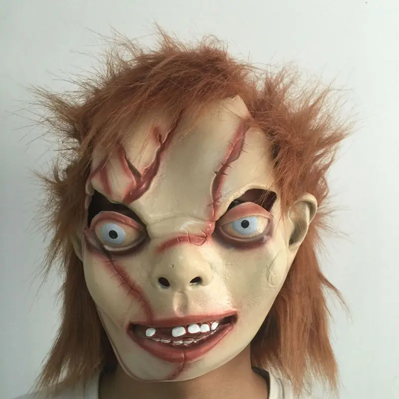 

Halloween Horror Bride of Chucky Latex Mask Full Face Film Theme Scary Female Male Rubber Masks Masquerade Props Adult Size