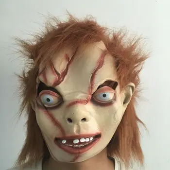 

Halloween Horror Bride of Chucky Latex Mask Full Face Film Theme Scary Female Male Rubber Masks Masquerade Props Adult Size
