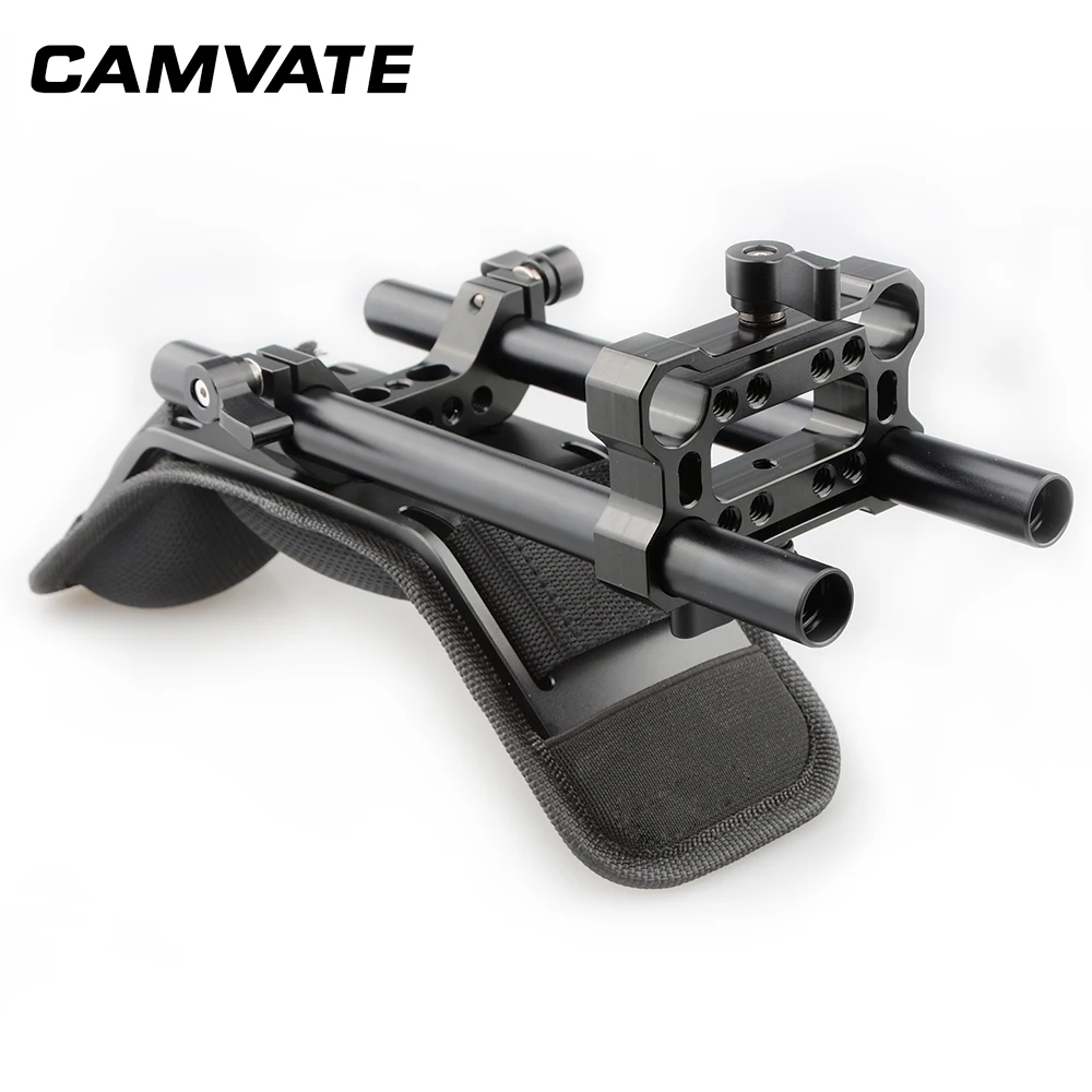 CAMVATE пены плечевая накладка с 15 мм Двойным Зажимом M12 200mm стержень для DLSR