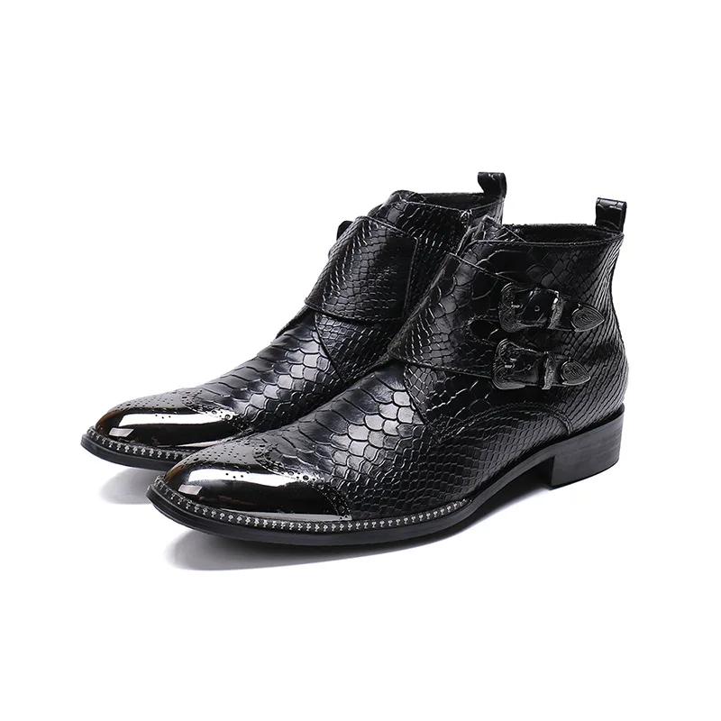 

Spring Autumn Men Boots Low Top Zipper Fashion British Style Men Formal Party Chelsea Boots