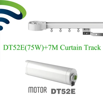 

Dooya Electric Curtain System DT52E 75W Curtain Motor with Remote Control DC2700 +7M Window Aluminium Curtain Rail Tracks Kits
