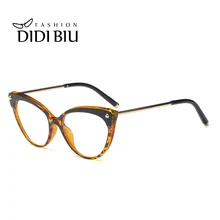 Леопард TR90 титановый сплав оправа для очков для женщин Кошачий глаз винтажные прозрачные очки Близорукость Оптические оправы для очков WH1091