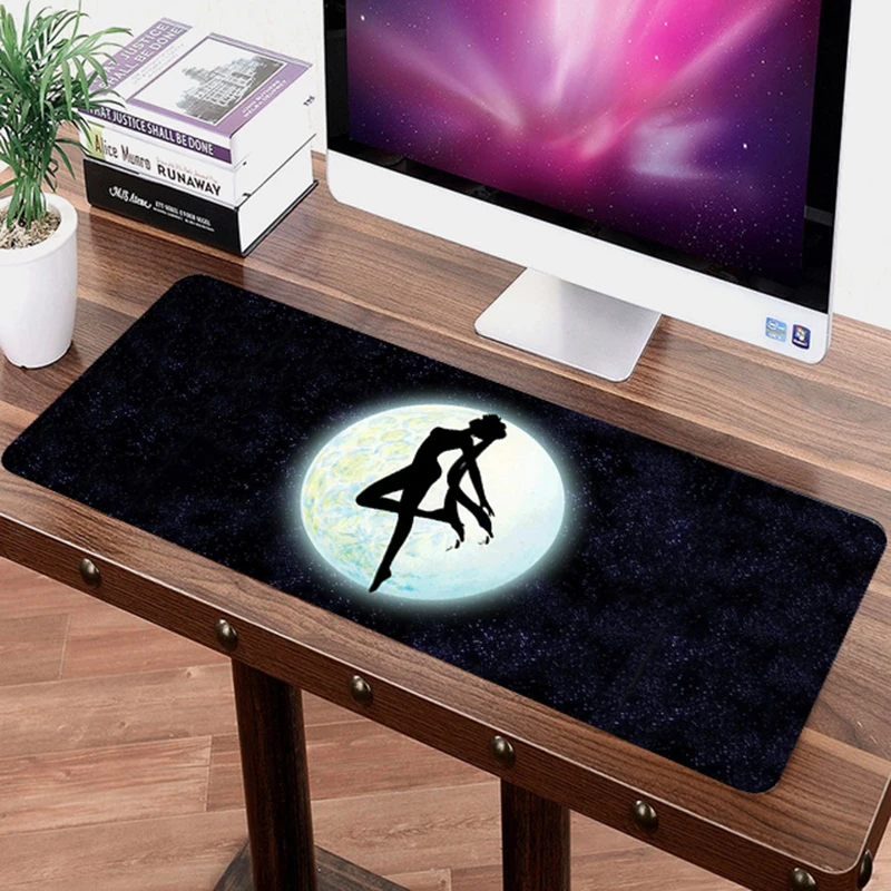 

Anime mousepad 70x30cm Sailor Moon large XL sexy mouse pad Anti-slip For Speed Gamer Gaming Locking Edge Keyboard Mat
