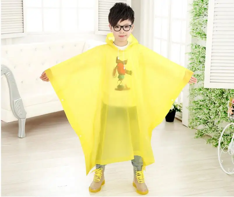 11.Children Poncho Rain Waterproof student Boys girls long Raincoat Transparent Kids Rain Coat Cover Kids Rainwear Camping
