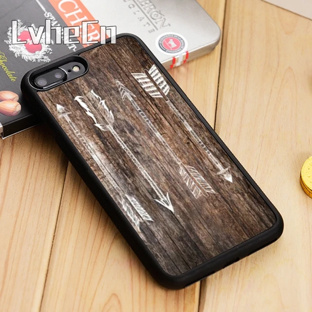 LvheCn Tribal Arrow Rustic Wood Phone Case Cover For iPhone 5 6s 7 8 plus 11 12 Pro X XR XS Max Samsung Galaxy S6 S7 edge S8 S9 | Мобильные