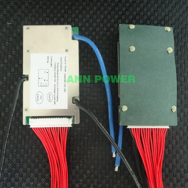 48V 30A LifePO4 батарея BMS для 16S 3,2 V lifepo4 ячейка 51,2 V BMS/PCM непрерывный рабочий ток 30A 1500W с функцией баланса