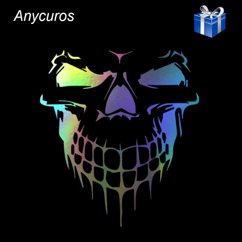 

Anycuros 3D Skull Stickers Car Stickers & Decals Car Styling Head Rear Windshield Stickers Car Door Window Stickers 15.9*17.7cm