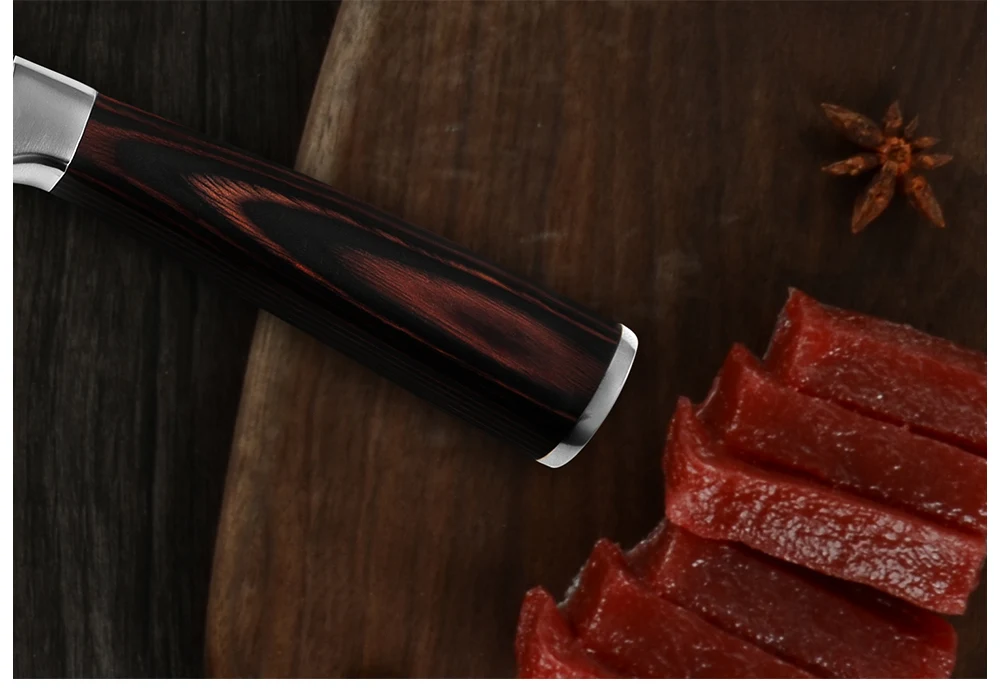 Sowoll 4 шт 7Cr17 кухонные ножи шеф-повара из нержавеющей стали японский лазерный дамасский узор Кухонные гаджеты Кливер ИНСТРУМЕНТЫ для приготовления пищи