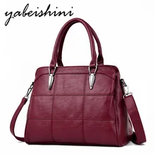 Высококачественная женская сумка, Ретро стиль, сумка через плечо, кожаная сумка-мессенджер, сплошной цвет, большой кошелек, женская сумка, горячая распродажа