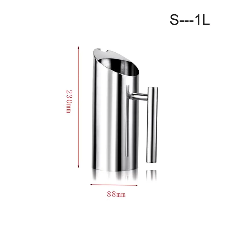 1/1. 5/2L больше емкости из нержавеющей стали 304 Кухня кувшины для воды чайник воды my бутылка с ручкой заварник для кофе, чая Dip чайник - Цвет: 1L