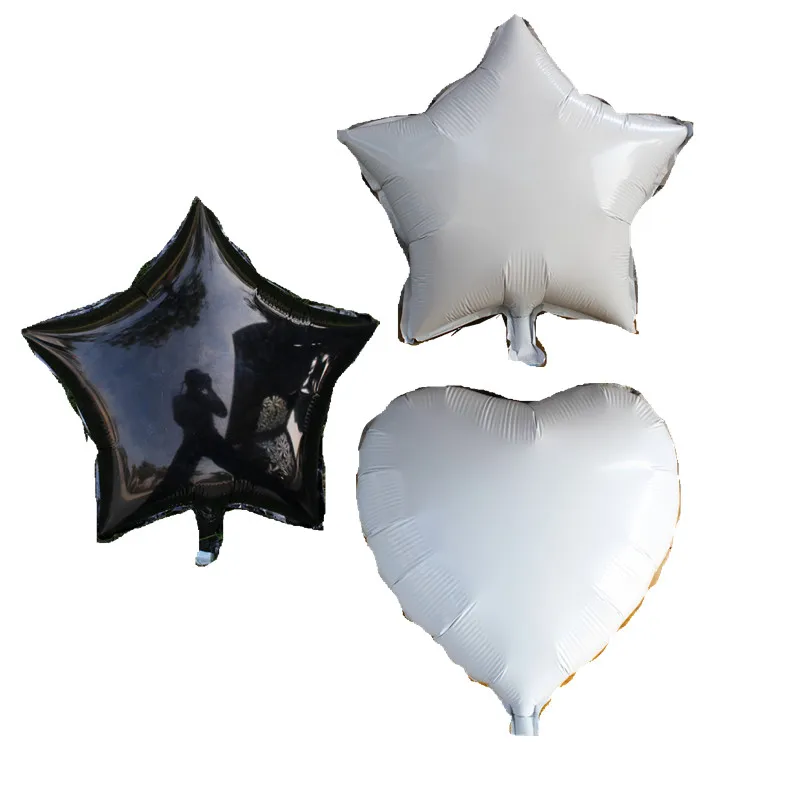 

Wholesale 50pcs 18inch black white star heart balloons foil helium globos for wedding birthday party decoration mylar baloes