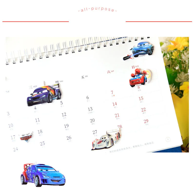 Disney Classic toy PVC new 3D Lightning McQueen car mobilization kindergarten reward stickers removable stickers murals Toys