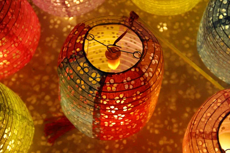 Цилиндрический дыни-образный полый бумажный фонарь s воздушный шар для украшения дома аксессуары ручной светильник-излучающий фонарь