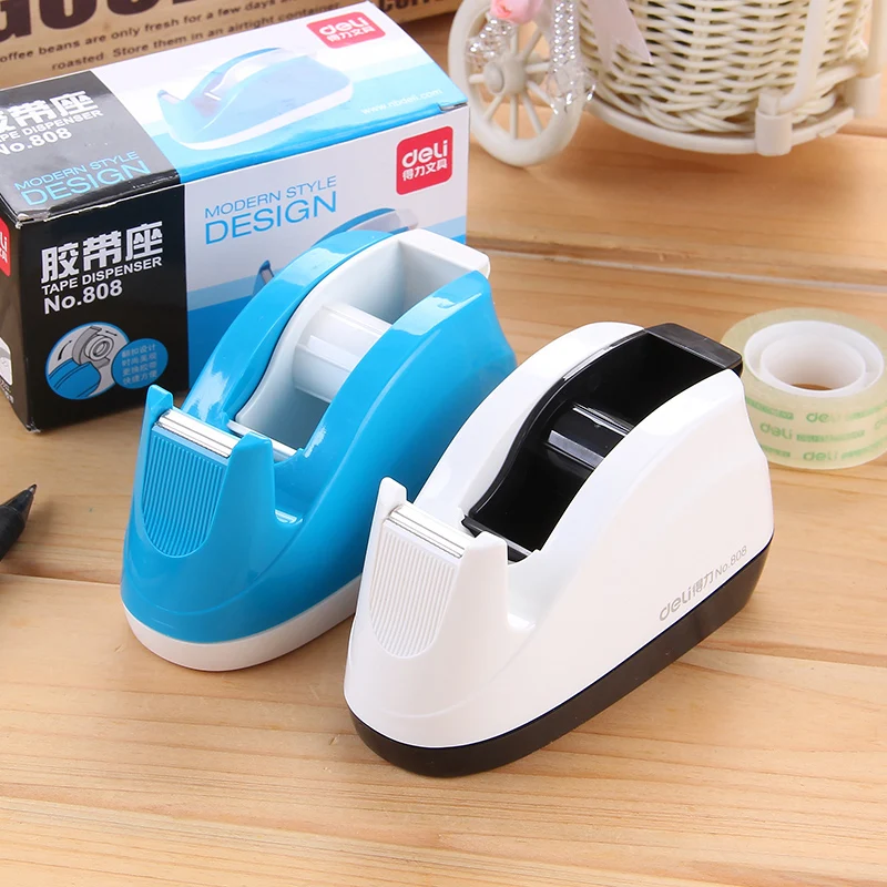 

1 Pc Tape Dispenser Small Size Candy Color For Adhesive Tape Width Less 18mm Easy To Use Deli 808
