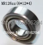 10PCS MR126 FMR126ZZ Shielded FLANGED Ball Bearing Deep Groove Bearing 6*12*4mm 