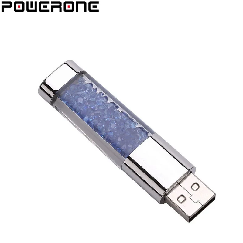 POWERONE, Кристальный usb флэш-накопитель с бриллиантами, флешка, 4 ГБ, 8 ГБ, 16 ГБ, 32 ГБ, 64 ГБ, Ювелирная карта памяти, подарки, usb creativo