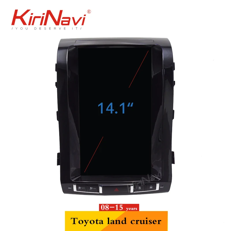 Discount Kirinavi 14" Vertical Screen Tesla Style Radio Android Car Dvd Player For Toyota Land Cruiser Auto GPS Navigation 2008-2015 WIFI 3