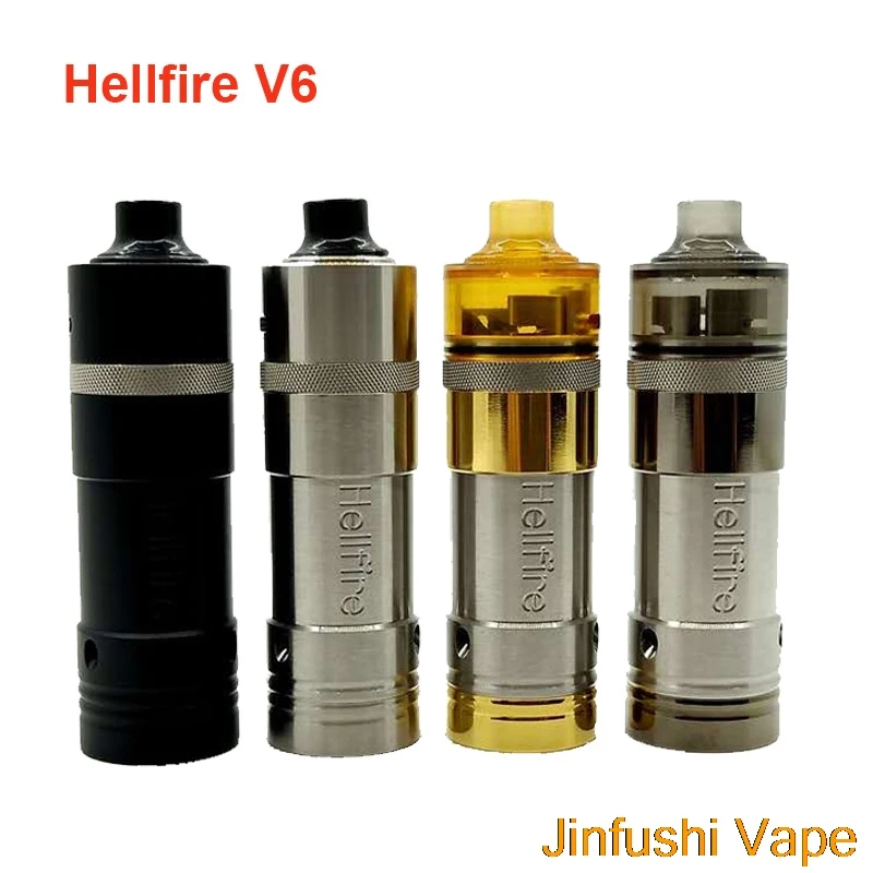

New E Cigarette Hellfire V6 Mod with Hydro RDA Mechanical Mod Kit 22mm Diameter Compatible with 18350 Battery Vape Pen Mod Kit