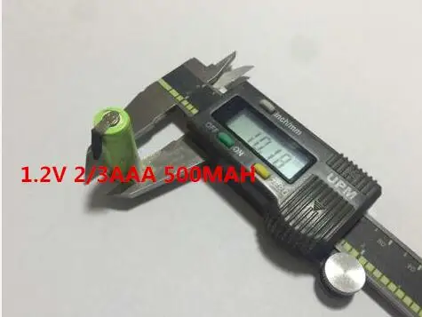 1,2 V 2/3AAA 500 MAh 500 mah 2/3 AAA Ni-MH аккумуляторная батарея никель-металл-гидрид Зарядка батареи Сварка ног ноги