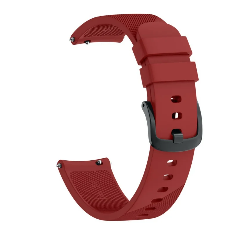 Ширина 20 мм силиконовый ремешок для часов samsung Galaxy Watch Garmin Amazfit сменный Браслет ремешок для часов для спорта - Цвет ремешка: Красный